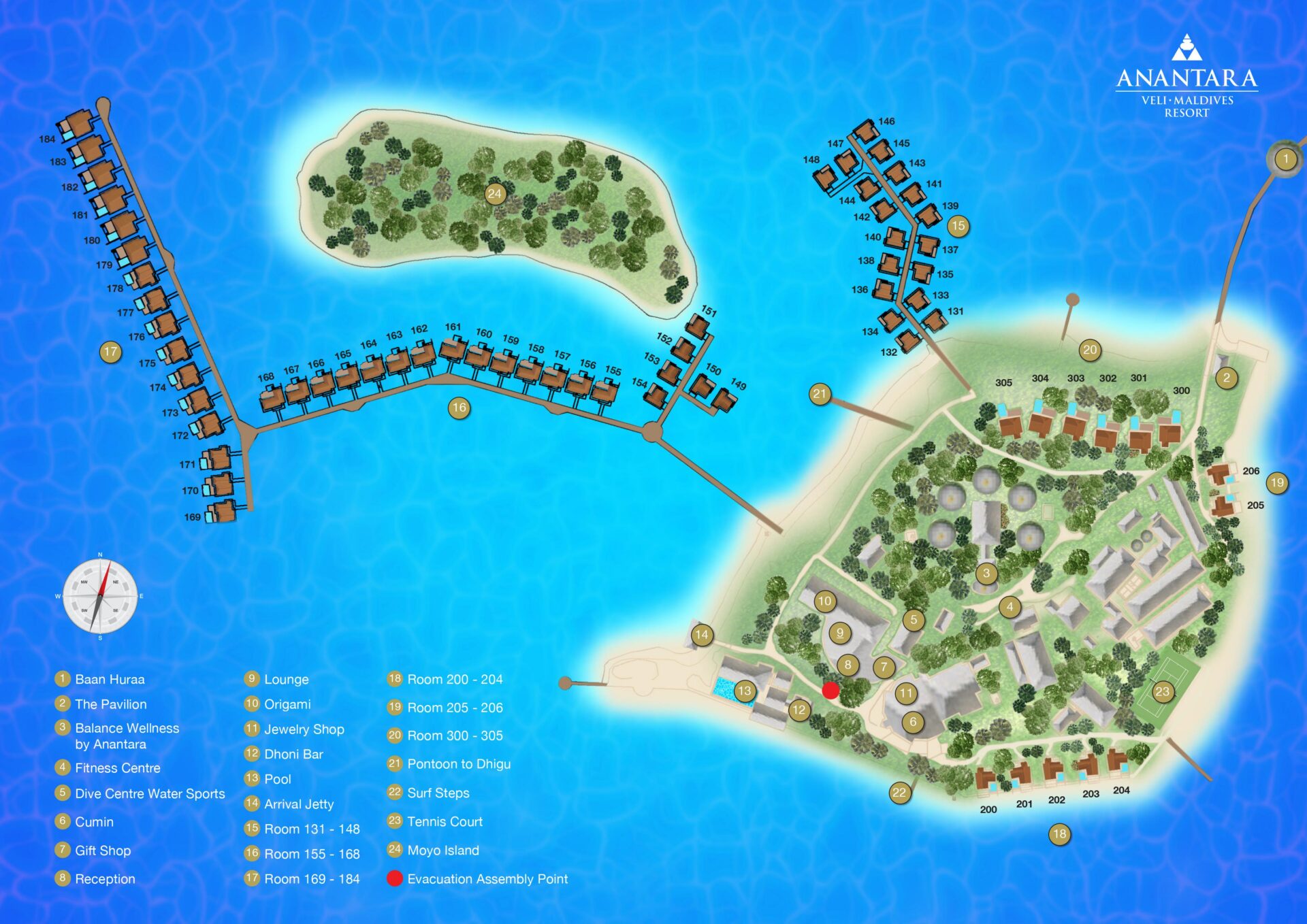 anantara veli island map