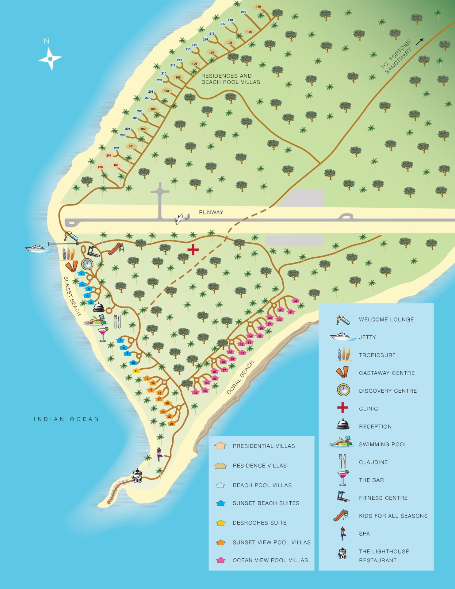 FS Desroches Resort Map