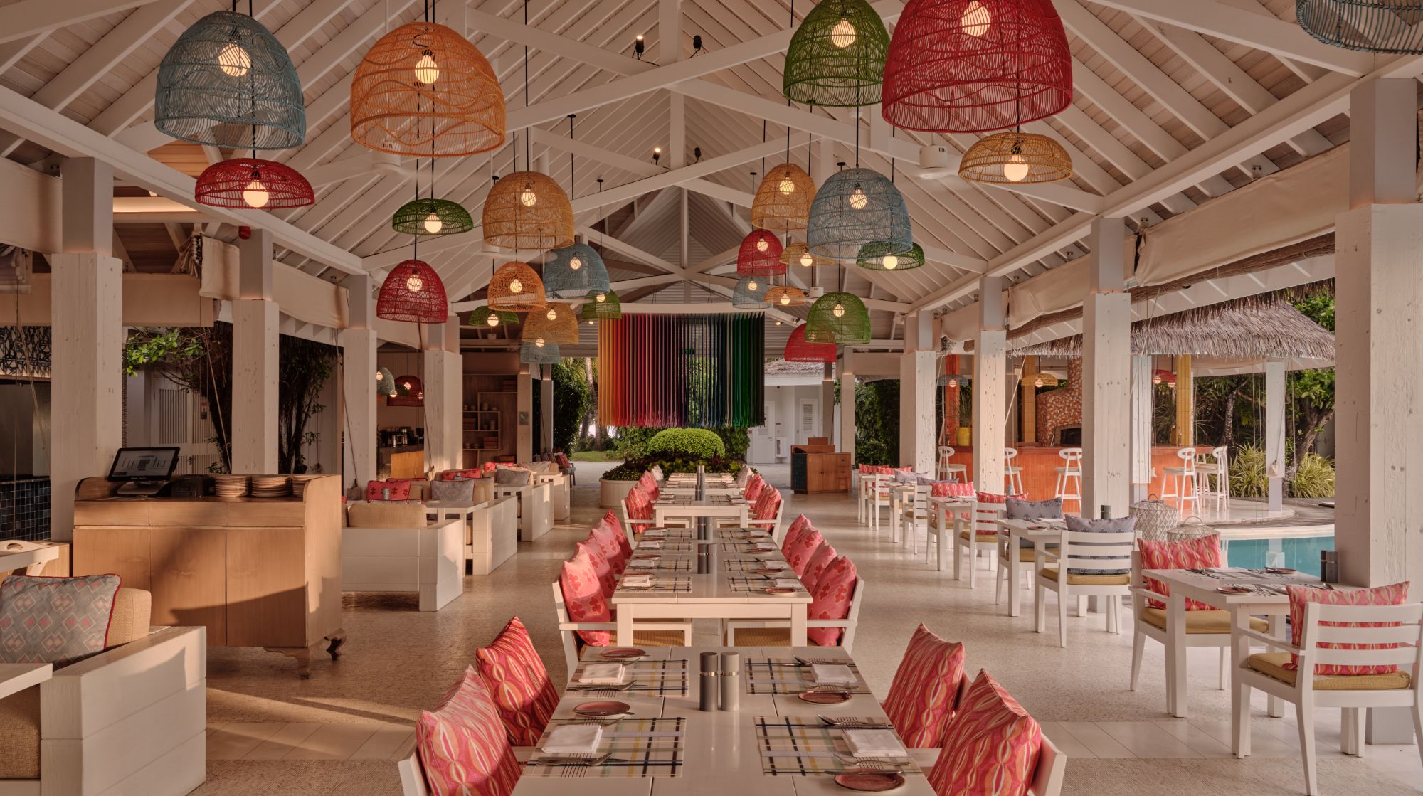 Seaside Finolhu_Beach Kitchen Indoor Seating Area