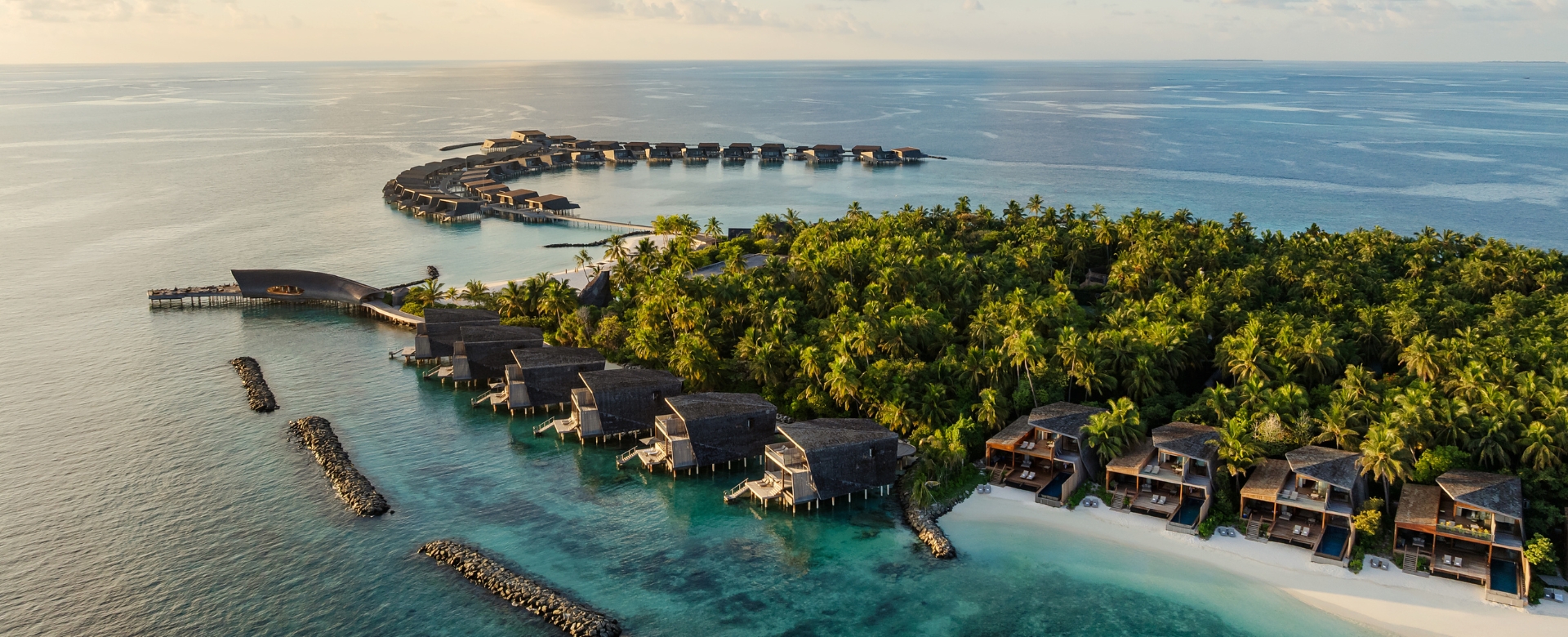 Aerial view of The St. Regis Maldives Vommuli Resort