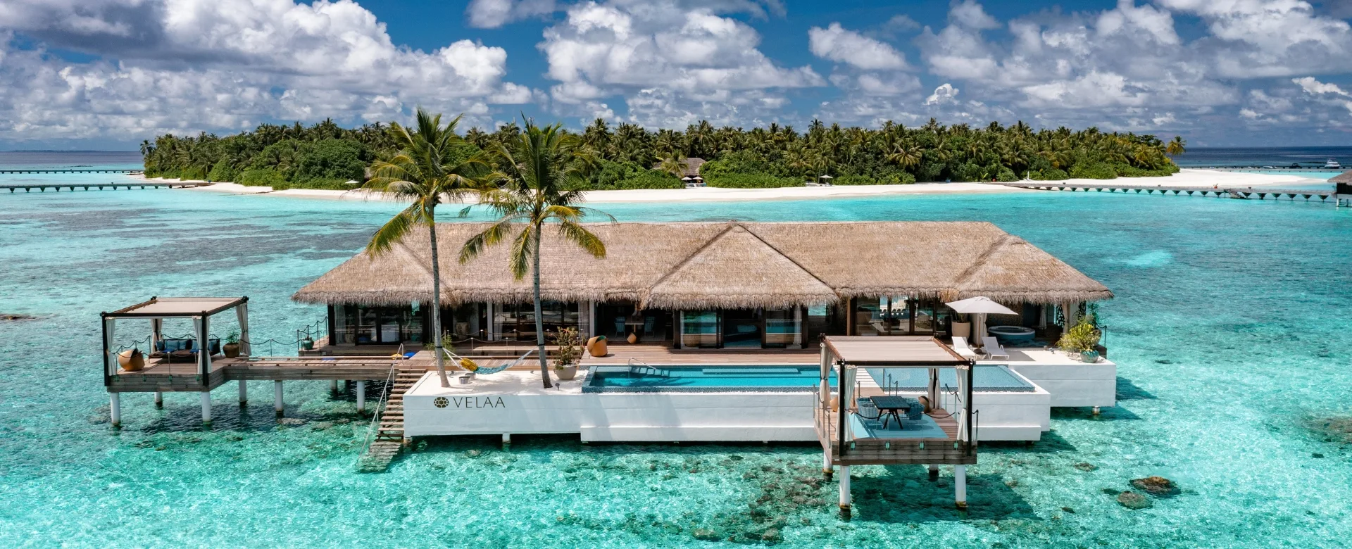 Velaa Private Island Romantic Pool Residence Aerial