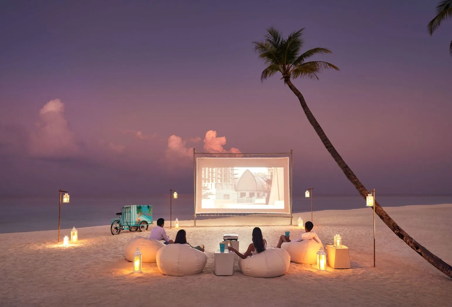 Cinema Under the Stars in the Maldives