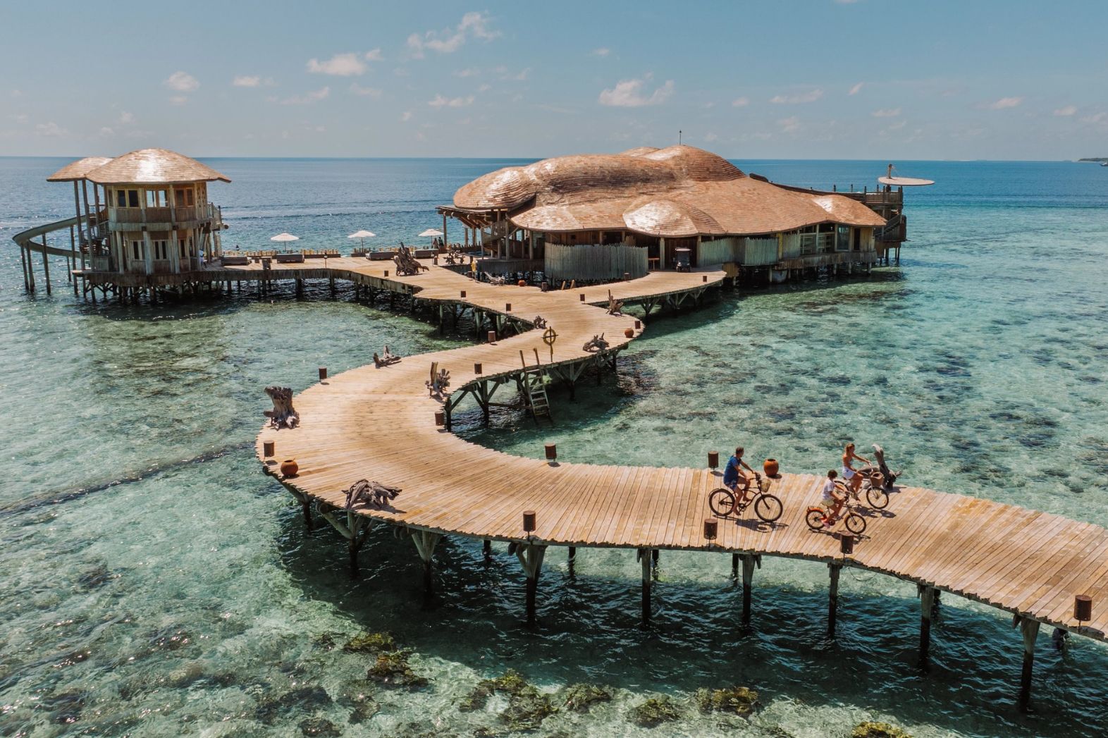 Soneva Fushi - Family - Biking on Jetty