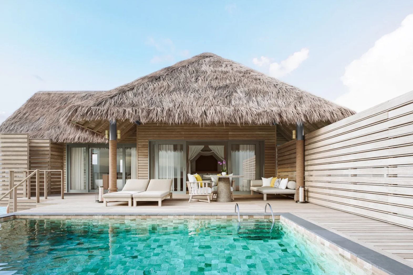 overwater pool villa Vakkaru Maldives